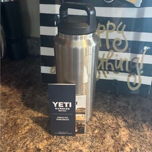 Brand New!!! YETI Silver Rambler Bottle